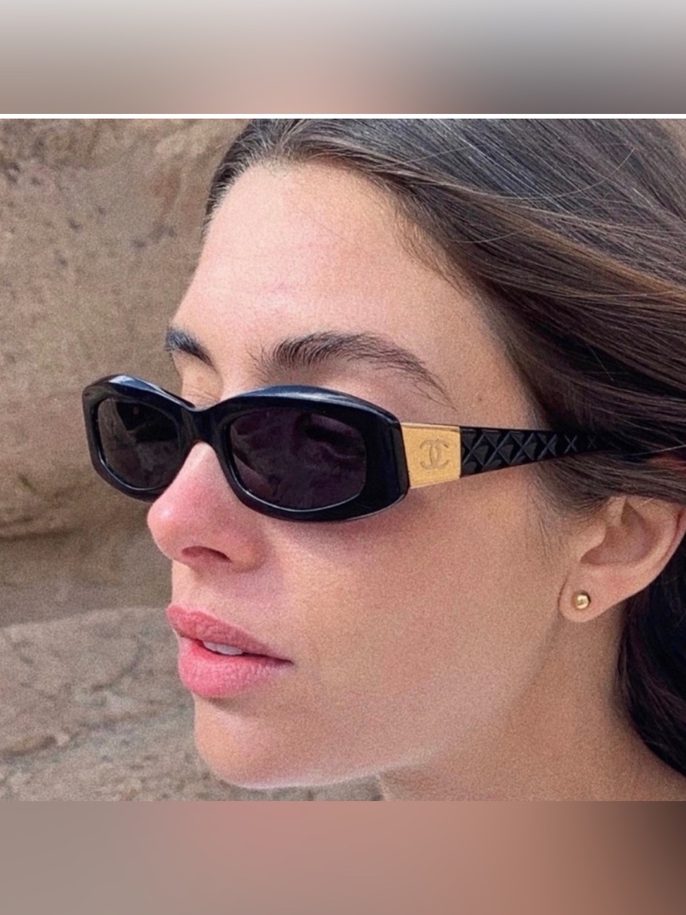 Vintage Authentic Chanel gold black 5014 sunglasses ✨